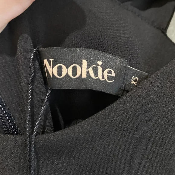 NWT NOOKIE Passion Midi Dress in Black Size XS LBD Party Cocktail Sexy Pinup - Picture 5 of 10